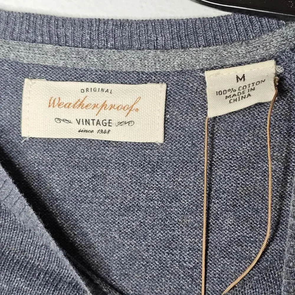 NWT Weatherproof Men's Blue Sweater Size Medium